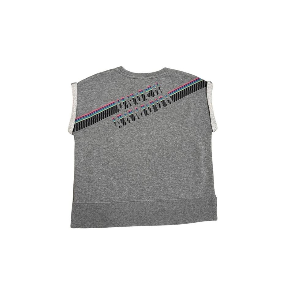 Under Armour Gray Crop Sleeveless Sweatshirt Size Youth Girl's Medium (10/12)